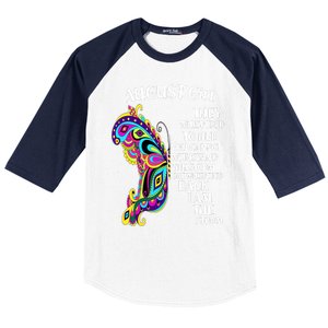 Cute Funny August Girl Paisley Butterfly Baseball Sleeve Shirt