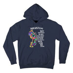 Cute Funny August Girl Paisley Butterfly Tall Hoodie