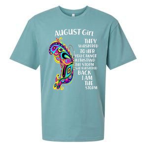 Cute Funny August Girl Paisley Butterfly Sueded Cloud Jersey T-Shirt