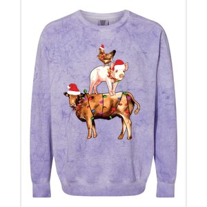 Christmas Farm Animals Sweatshirt Christmas Gift For Animal Lover Colorblast Crewneck Sweatshirt