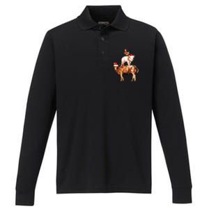 Christmas Farm Animals Sweatshirt Christmas Gift For Animal Lover Performance Long Sleeve Polo