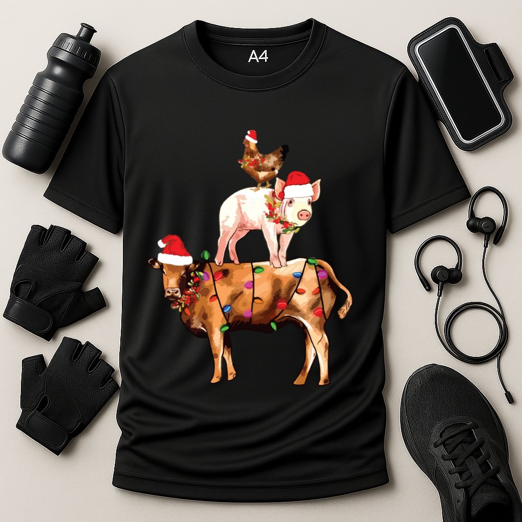 Christmas Farm Animals Sweatshirt Christmas Gift For Animal Lover Performance Shirt
