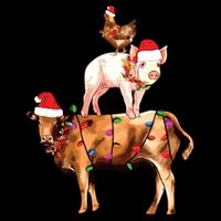 Christmas Farm Animals Sweatshirt Christmas Gift For Animal Lover Performance Shirt
