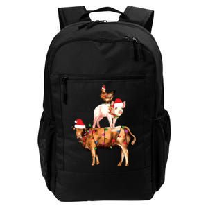 Christmas Farm Animals Sweatshirt Christmas Gift For Animal Lover Daily Commute Backpack