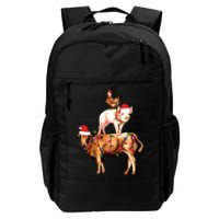 Christmas Farm Animals Sweatshirt Christmas Gift For Animal Lover Daily Commute Backpack