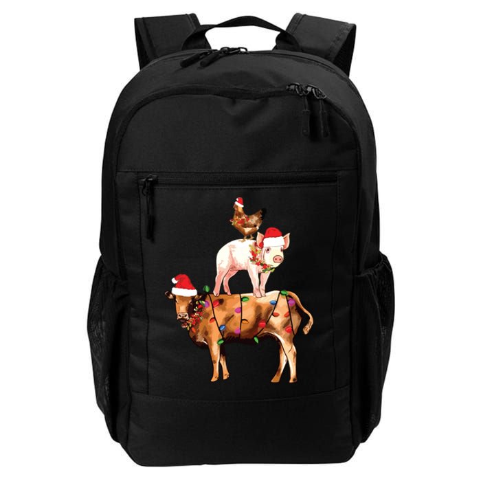 Christmas Farm Animals Sweatshirt Christmas Gift For Animal Lover Daily Commute Backpack