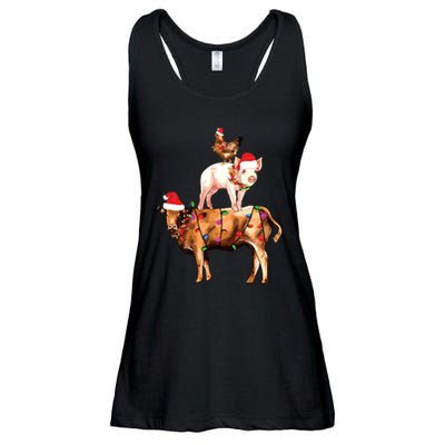 Christmas Farm Animals Sweatshirt Christmas Gift For Animal Lover Ladies Essential Flowy Tank