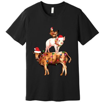 Christmas Farm Animals Sweatshirt Christmas Gift For Animal Lover Premium T-Shirt