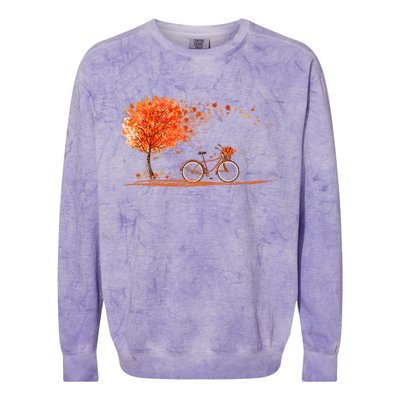 Classic Fall Autumn Season Bicycle Colorblast Crewneck Sweatshirt