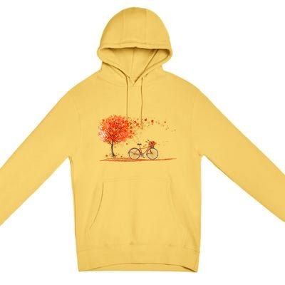 Classic Fall Autumn Season Bicycle Premium Pullover Hoodie