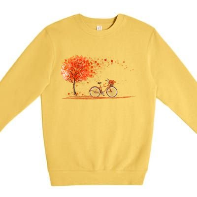 Classic Fall Autumn Season Bicycle Premium Crewneck Sweatshirt