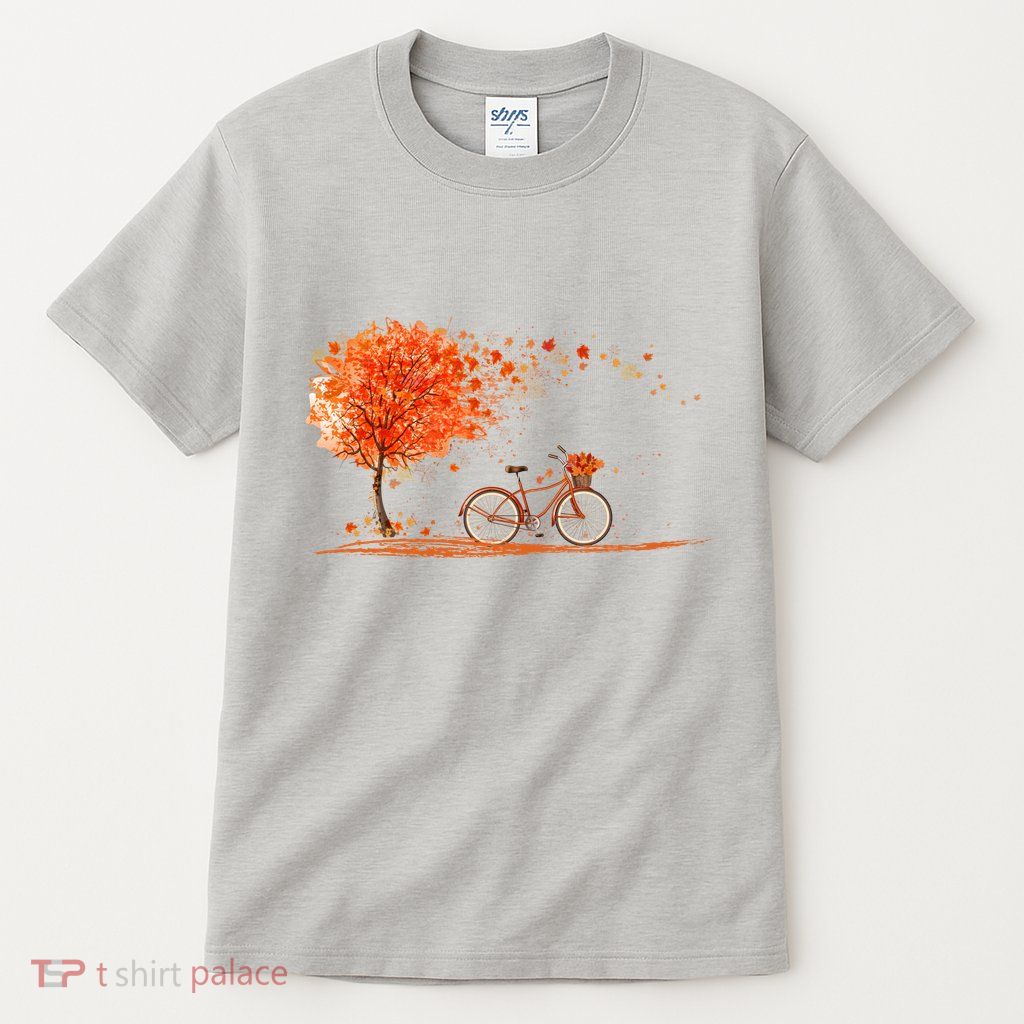 Classic Fall Autumn Season Bicycle Tall T-Shirt