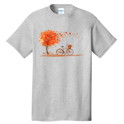 Classic Fall Autumn Season Bicycle Tall T-Shirt