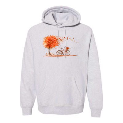 Classic Fall Autumn Season Bicycle Premium Hoodie