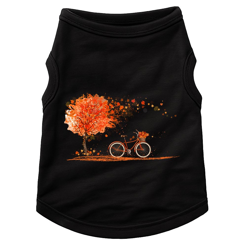 Classic Fall Autumn Season Bicycle Doggie Tank