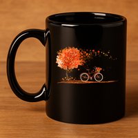 Classic Fall Autumn Season Bicycle 11oz C Handle Ceramic Mug