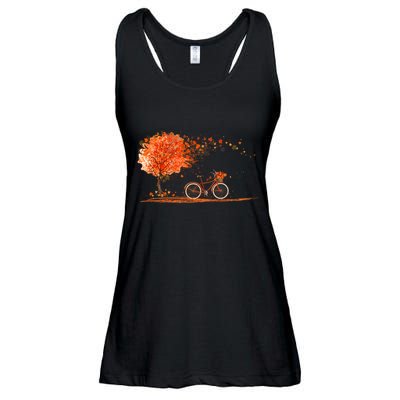 Classic Fall Autumn Season Bicycle Ladies Essential Flowy Tank