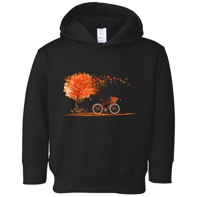 Classic Fall Autumn Season Bicycle Toddler Hoodie