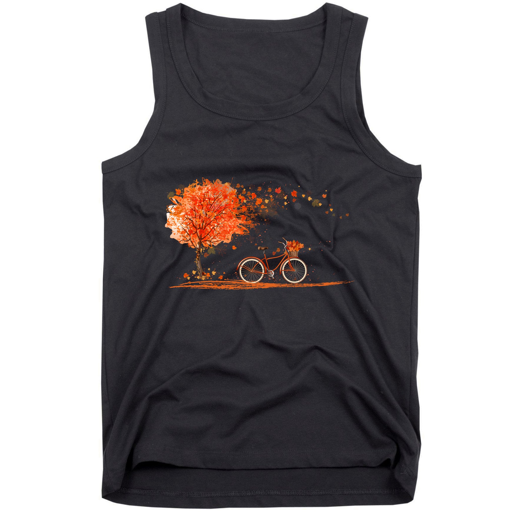 Classic Fall Autumn Season Bicycle Tank Top