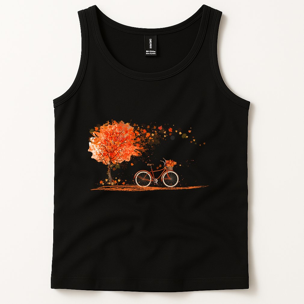 Classic Fall Autumn Season Bicycle Tank Top