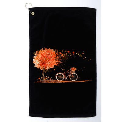 Classic Fall Autumn Season Bicycle Golf Towel