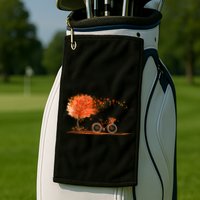 Classic Fall Autumn Season Bicycle Golf Towel