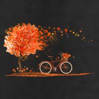 Classic Fall Autumn Season Bicycle Golf Towel