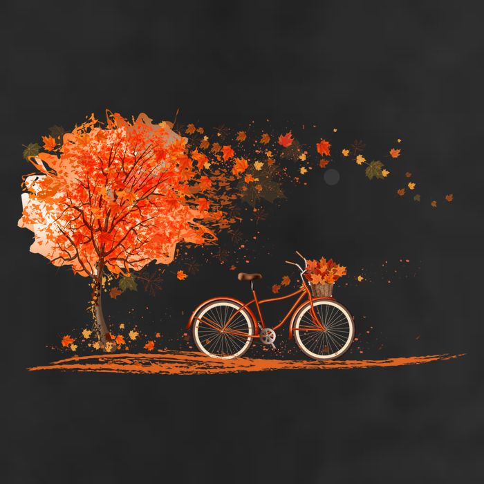 Classic Fall Autumn Season Bicycle Golf Towel
