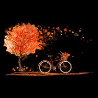 Classic Fall Autumn Season Bicycle Short Acrylic Beanie