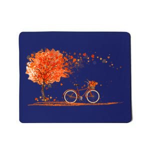 Classic Fall Autumn Season Bicycle Mousepad