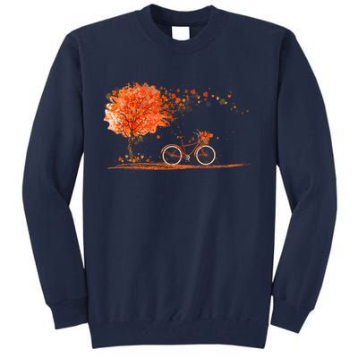 Classic Fall Autumn Season Bicycle Tall Sweatshirt