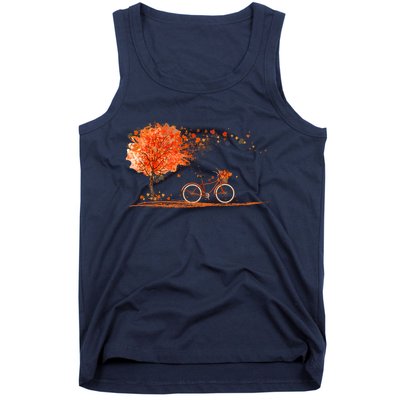 Classic Fall Autumn Season Bicycle Tank Top