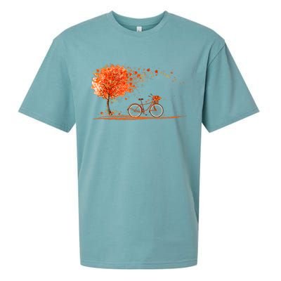 Classic Fall Autumn Season Bicycle Sueded Cloud Jersey T-Shirt