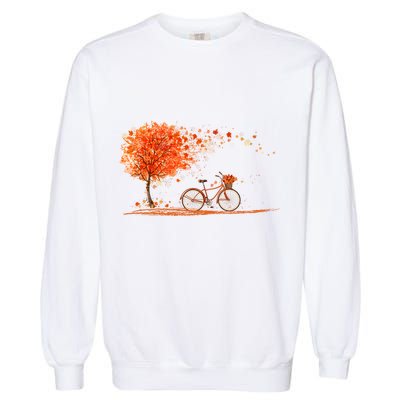 Classic Fall Autumn Season Bicycle Garment-Dyed Sweatshirt