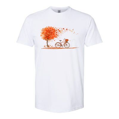 Classic Fall Autumn Season Bicycle Softstyle CVC T-Shirt