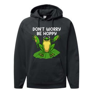 Cool Frog Art Toad Tadpole Animal Frog Lovers Performance Fleece Hoodie