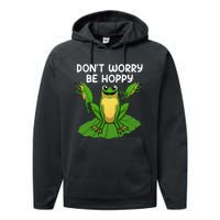 Cool Frog Art Toad Tadpole Animal Frog Lovers Performance Fleece Hoodie