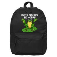 Cool Frog Art Toad Tadpole Animal Frog Lovers 16 in Basic Backpack