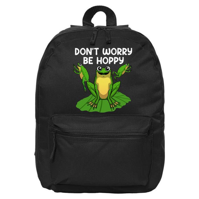 Cool Frog Art Toad Tadpole Animal Frog Lovers 16 in Basic Backpack