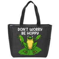 Cool Frog Art Toad Tadpole Animal Frog Lovers Zip Tote Bag