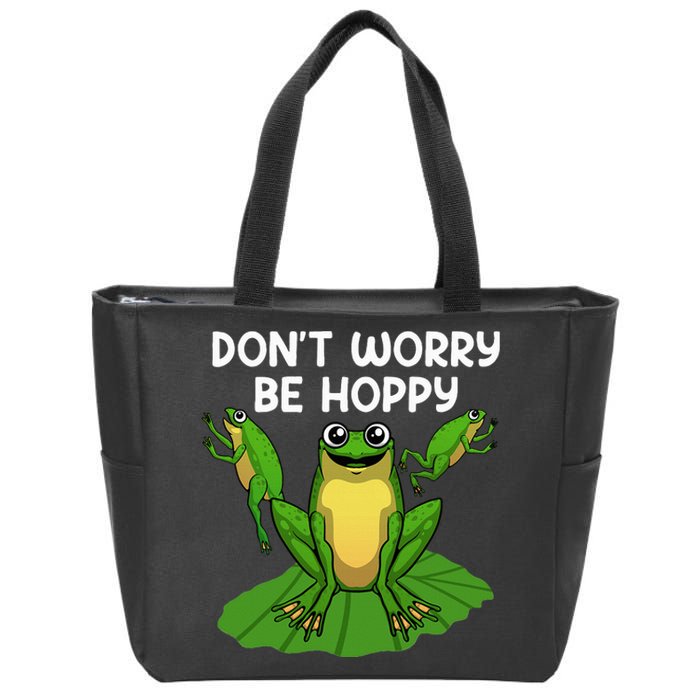 Cool Frog Art Toad Tadpole Animal Frog Lovers Zip Tote Bag