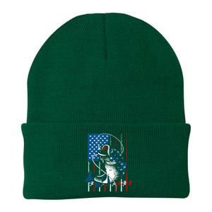 Cool Fishing American Flag Usa Fish Lover Knit Cap Winter Beanie