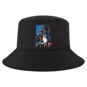 Cool Fishing American Flag Usa Fish Lover Cool Comfort Performance Bucket Hat