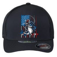 Cool Fishing American Flag Usa Fish Lover Flexfit Unipanel Trucker Cap