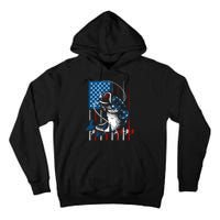 Cool Fishing American Flag Usa Fish Lover Tall Hoodie