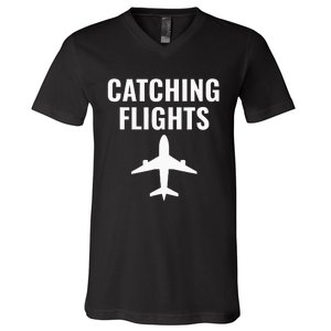 Catching Flights And Feelings Matching Couples Baecation V-Neck T-Shirt