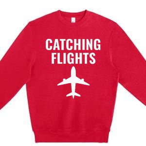 Catching Flights And Feelings Matching Couples Baecation Premium Crewneck Sweatshirt