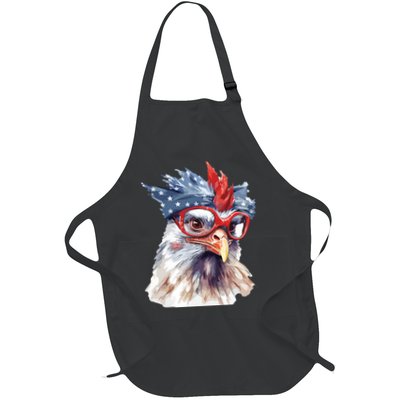 Chicken Farmer American Flag 4th Of July Men Women Kids USA Apron