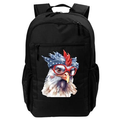 Chicken Farmer American Flag 4th Of July Men Women Kids USA Backpack