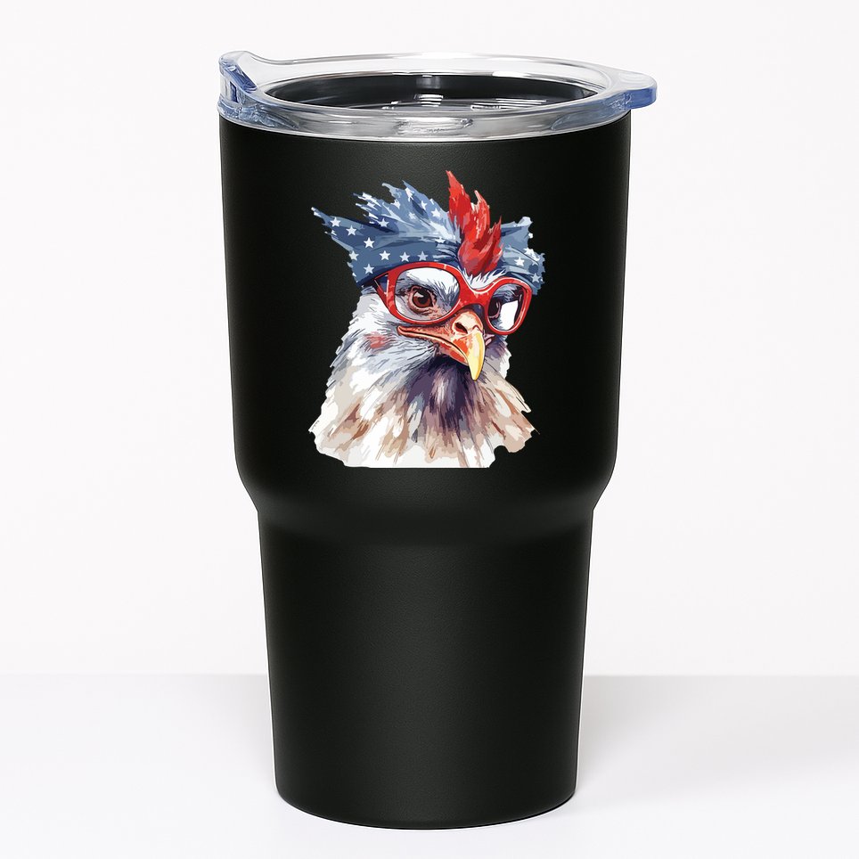 Chicken Farmer American Flag 4th Of July Men Women Kids USA Tumbler